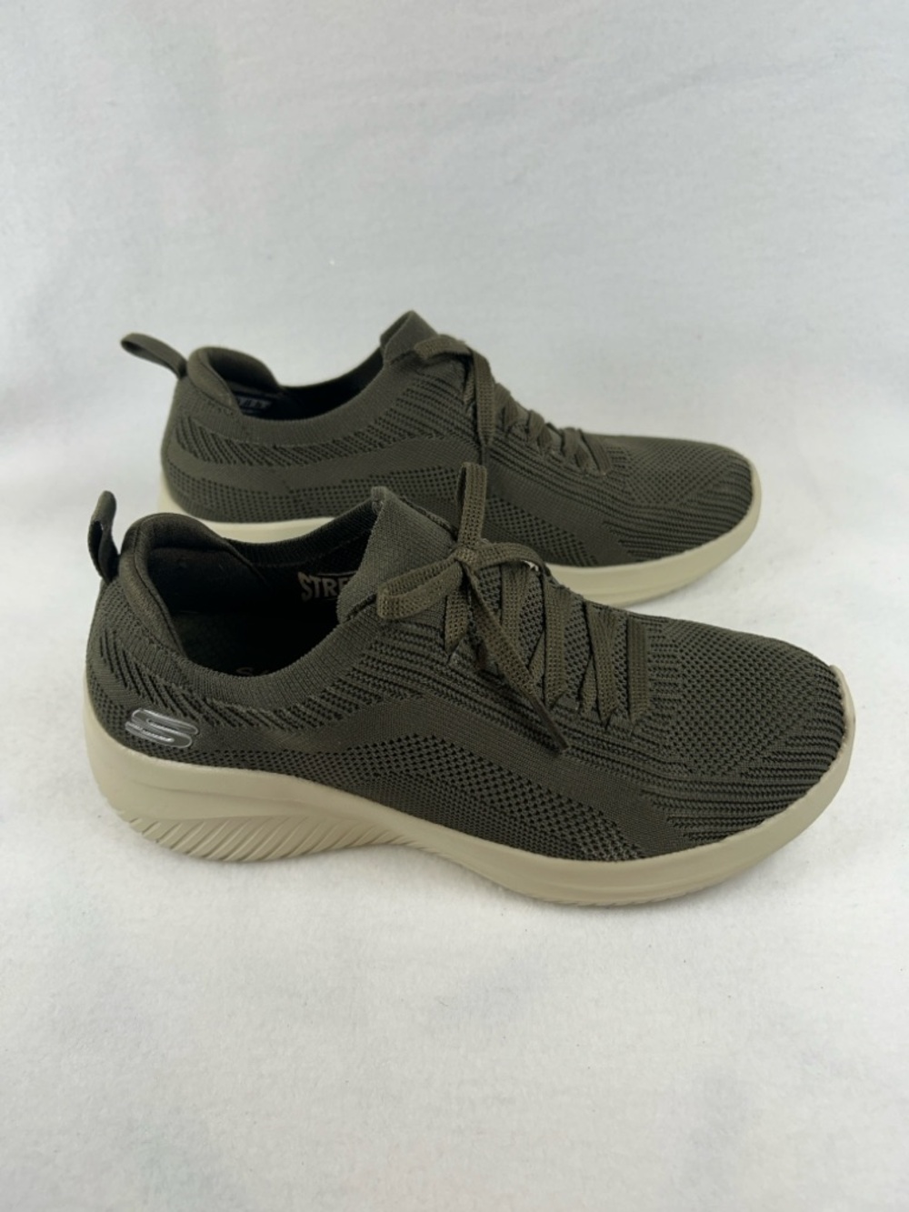 Skechers Women's Size 7 Olive Green Ultra Flex 3.0 Big Plan Step-in Sneakers - Picture 8 of 11
